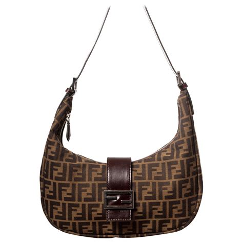 fendi croissant medium leather shoulder bag|Fendi large baguette.